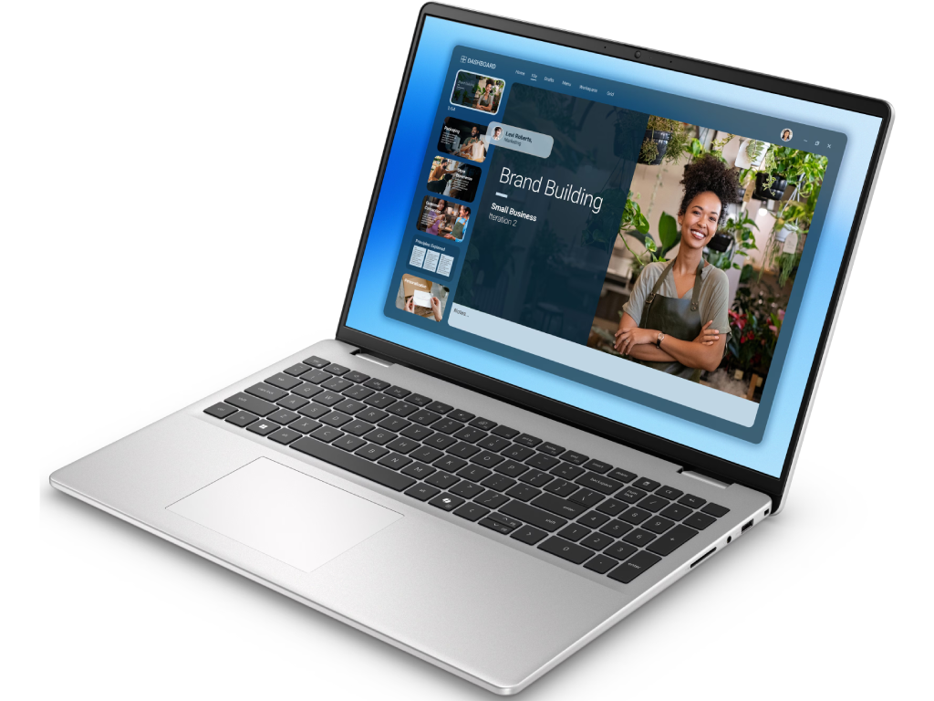NB Dell 16.0" Dell 16 DC16251 Silver (Core 7 150U 16Gb 512Gb) 16.0" IPS FHD+ (1920x1200) Non-glare, Intel Core 7 150U (10x Core, 2x 5.4GHz, 8x 4.0GHz, 12Mb), 16Gb (2x 8Gb) DDR5-5200, 512Gb PCIE, Intel Graphics, HDMI, 802.11ax, 1x USB-C, 2x USB-A, HD Webcam, Fingerprint, Linux, 54Wh Battery, Illuminated Keyboard, 1.88kg, Platinum Silver - миниатюра 4