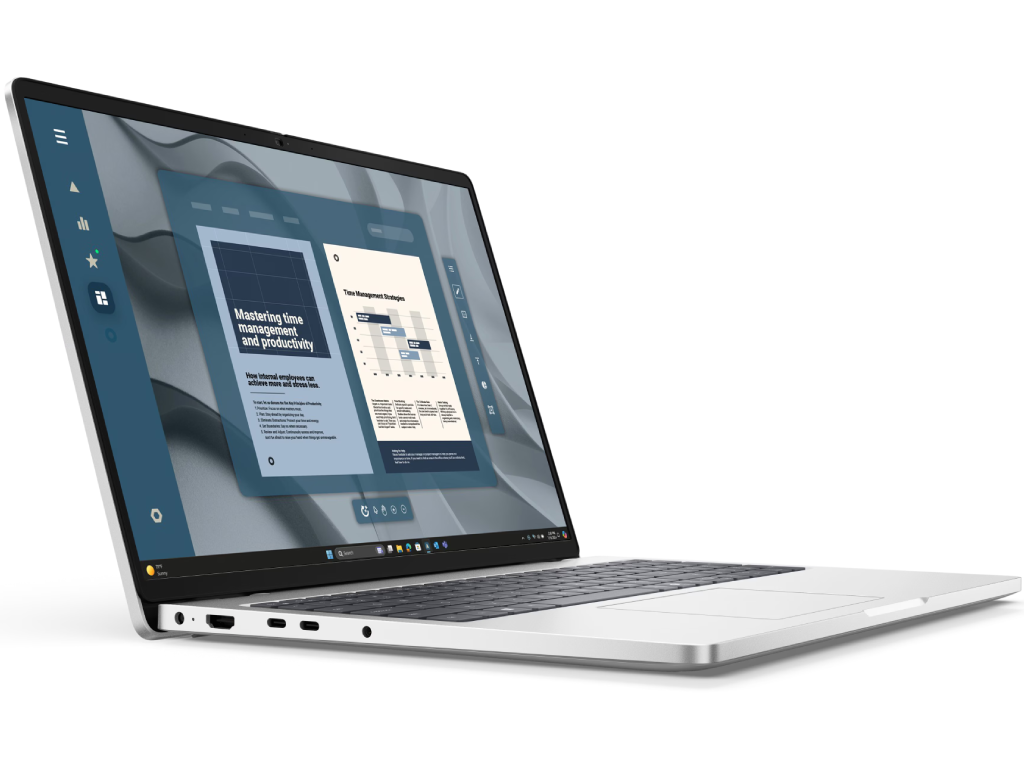 NB Dell 16.0" Dell Pro 16 PC16255 Silver (Ryzen AI 7 PRO 350 32Gb 512Gb Win 11) 16.0" IPS FHD+ (1920x1200) Touch Non-glare, AMD Ryzen AI 7 PRO 350 (8x Core, 2.0GHz - 5.0GHz, 16Mb), 32Gb (1x 32Gb) DDR5-5600, 512Gb PCIE, AMD Radeon Graphics, HDMI, Gbit Ethernet, 802.11ax, 2x USB4, 2x USB-A, IR FHD Webcam, Fingerprint, Windows 11 Pro, 55Wh Battery, Illuminated Keyboard, 1.94kg, Platinum Silver - миниатюра 2