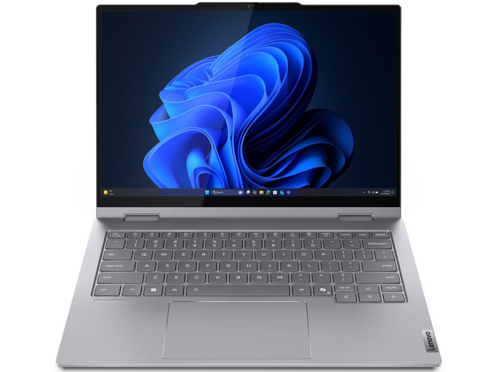 NB Lenovo 14.0" ThinkBook 14 2-in-1 G5 IAU Grey (Core Ultra 7 255U 16Gb 1Tb) 14.0" IPS FHD+ (1920x1200) Touch Glare, Intel Core Ultra 7 255U (12x Core, 2x 5.2GHz, 8x 4.2GHz, 2x 2.4GHz, 12Mb), 16Gb (1x 16Gb) DDR5-5600, 1Tb PCIE, Intel Graphics, HDMI, 802.11ax, 1x USB-C TB4, 1x USB-C, 2x USB-A, Card Reader, IR FHD Webcam, Fingerprint, No OS, 60Wh Battery, Illuminated Keyboard, 1.64kg, Luna Grey, Yoga Pen