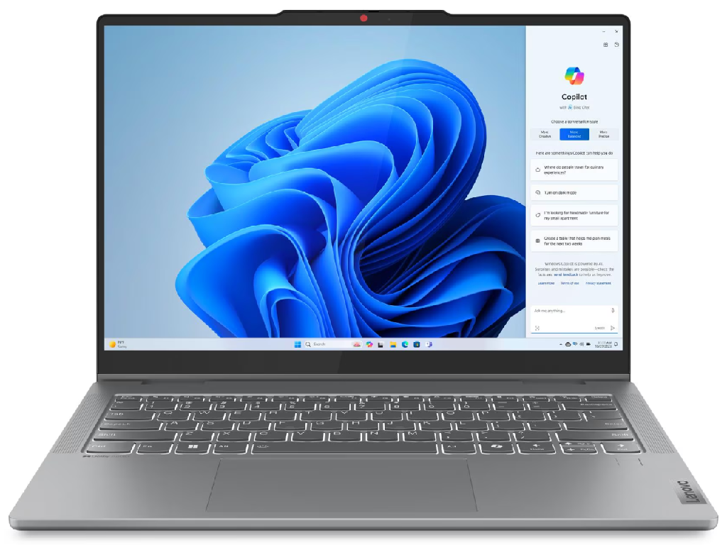 NB Lenovo 14.0" IdeaPad 5 2-in-1 14IRH9 Grey (Core i5-13420H 16Gb 512Gb) 14.0" IPS FHD (1920x1200) Touch Glare, Intel Core i5-13420H (8x Core, 4x 4.6GHz, 4x 3.4GHz, 12Mb), 16Gb (Onboard) LPDDR5X-5200, 512Gb PCIE, Intel UHD Graphics, HDMI, 802.11ax, 2x USB-C, 2x USB-A, Card Reader, FHD Webcam, Fingerprint, No OS, 57Wh Battery, Illuminated Keyboard, 1.6kg, Luna Grey, Lenovo Digital Pen 2