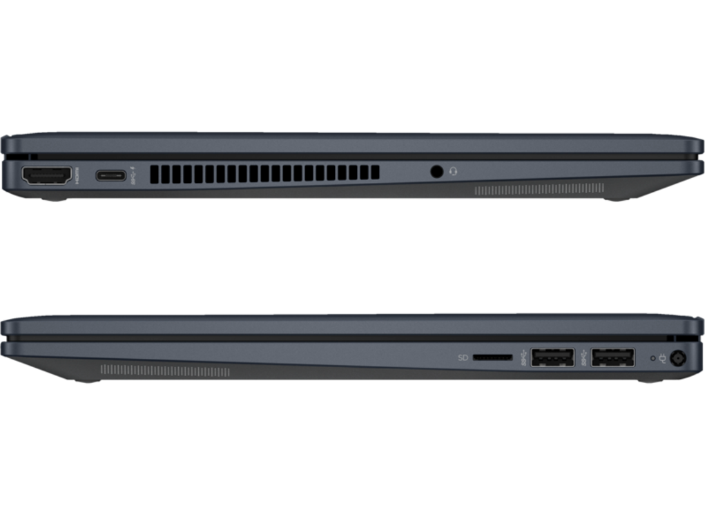 HP Pavilion 14 x360 Space Blue (14-ek2007ci), 14.0” FHD (1920x1080) IPS 300 nits Multitouch (Intel Core 3 100U 6xCore 1.2-4.7 GHz, 8GB (on board) DDR4 RAM, 512GB PCIe NVMe SSD, Intel Graphics, WiFi-6E/BT5.3, CR, HDMI, DP, USB-C, 3cell 43Wh, 720p HD Webcam, EN/RU, FreeDOS, 1.51kg) - миниатюра 4