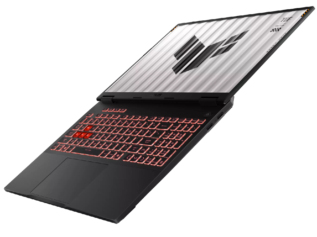 NB ASUS 16.0" TUF Gaming A16 FA608UH Gray (Ryzen 7 260 16Gb 1Tb 5050 8Gb) 16.0" FHD+ (1920x1200) 165Hz Non-glare, AMD Ryzen 7 260 (8x Core, 3.8GHz - 5.1GHz, 16Mb), 16Gb (1x 16Gb) DDR5-5600, 1Tb PCIE, GeForce RTX 5050 8Gb, HDMI, Gbit Ethernet, 802.11ax, 2x USB-C, 3x USB-A, IR FHD Webcam, No OS, 90Wh Battery, Illuminated RGB Keyboard, 2.2kg, Jaeger Gray - миниатюра 8