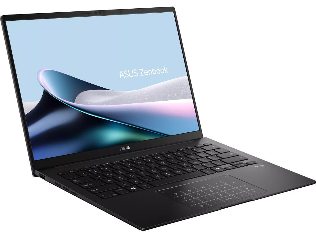 NB ASUS 14.0" Zenbook 14 UM3406GA Black (Ryzen AI 5 430 16Gb 512Gb) 14.0" OLED FHD+ (1920x1200) Glare, AMD Ryzen AI 5 430 (4x Core, 2.0GHz - 4.5GHz, 8Mb), 16Gb (Onboard) LPDDR5X, 512Gb PCIE, AMD Radeon Graphics, HDMI, 802.11ax, 1x USB4, 1x USB-C, 1x USB-A, IR FHD Webcam, No OS, 75Wh Battery, Illuminated Keyboard, 1.2kg, Jade Black, Sleeve - миниатюра 2