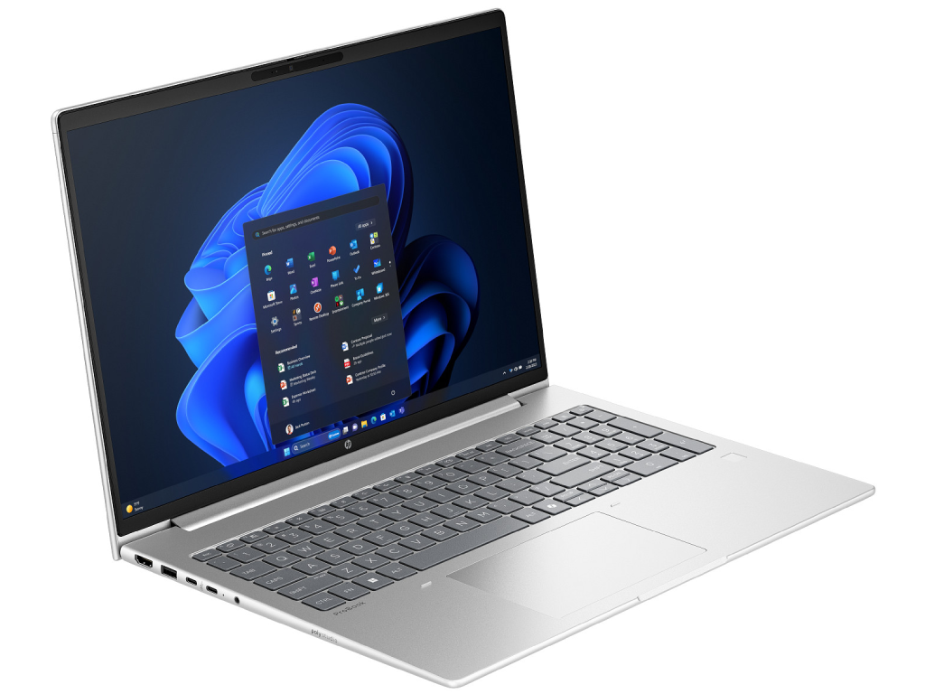HP ProBook 4 G1a - 16” WUXGA IPS AG 300nits (AMD Ryzen 7 250, 1x24GB (2 slots) DDR5 5600 RAM, 1TB PCIe NVMe, AMD Radeon 780M Graphics, WiFi6E+BT5.3, 5MP IR Cam, Backlit KB, FPR, HDMI, RJ-45, 2xUSB-C 3.2 G2, 2xUSB-A 3.2 G1, 56WHr BT, DOS, Silver, 1.75 kg.) - миниатюра 2