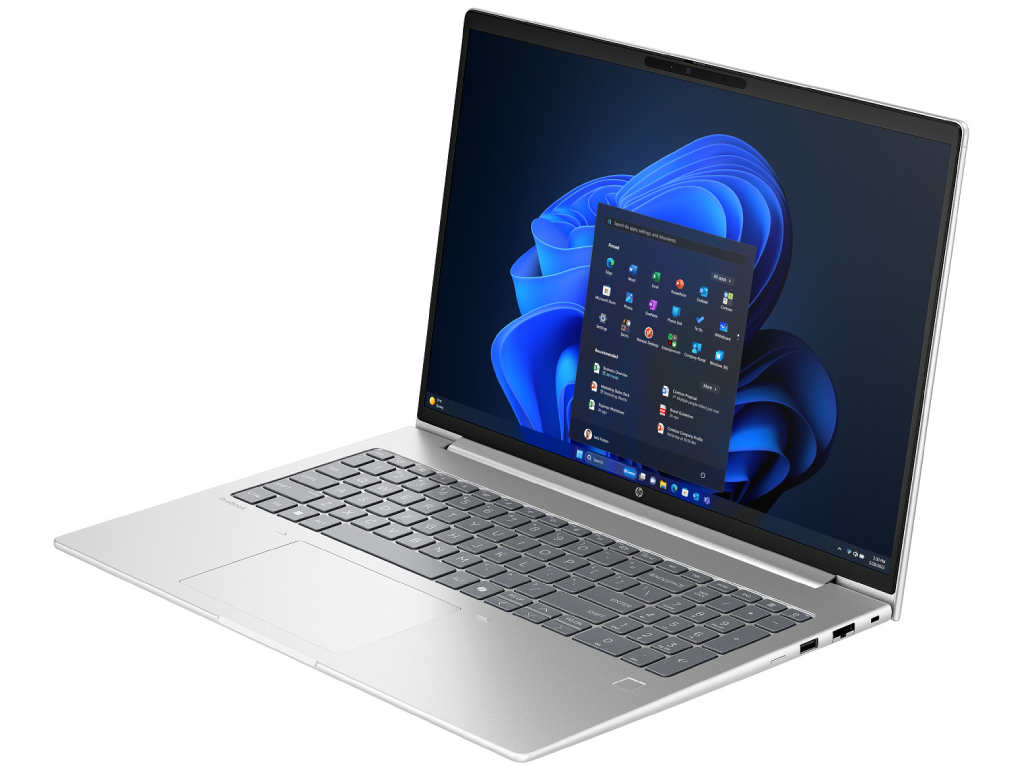 HP ProBook 4 G1a - 16” WUXGA IPS AG 300nits (AMD Ryzen 7 250, 1x24GB (2 slots) DDR5 5600 RAM, 1TB PCIe NVMe, AMD Radeon 780M Graphics, WiFi6E+BT5.3, 5MP IR Cam, Backlit KB, FPR, HDMI, RJ-45, 2xUSB-C 3.2 G2, 2xUSB-A 3.2 G1, 56WHr BT, DOS, Silver, 1.75 kg.) - миниатюра 3