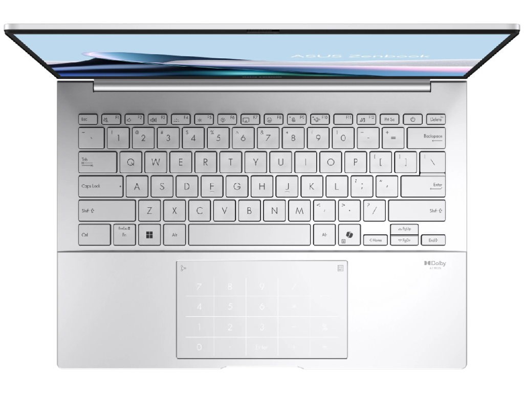 14" ASUS ZenBook 14 OLED UX3405CA Silver, Intel Co Core Ultra 5 225H 1749GHZ16GB LPDDR5XSSD 512GB Pcie G4INTEL Arc Graphicswifi 7 80211BEBT54HDMIFHD Camera Irillum KEYB14 Oled Touchscree - миниатюра 4