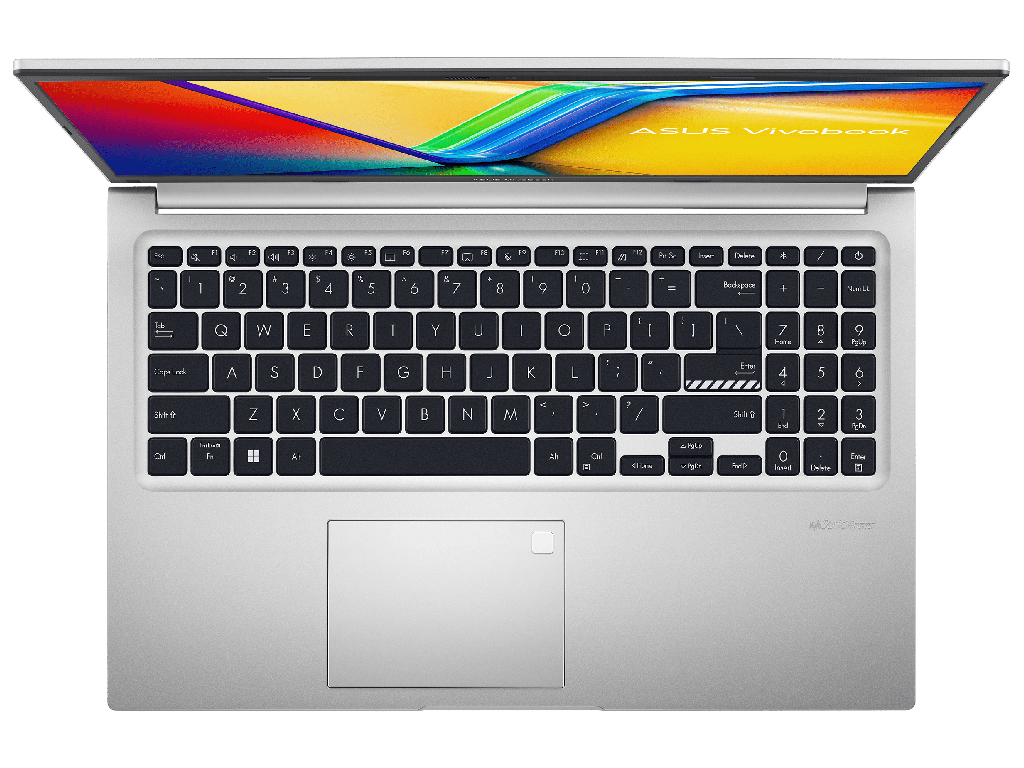 NB ASUS 15.6" Vivobook 15 X1502VA Silver (Core i5-13420H 16Gb 512Gb) 15.6" FHD (1920x1080) Non-glare, Intel Core i5-13420H (8x Core, 4x 4.6GHz, 4x 3.4GHz, 12Mb), 16Gb (Onboard) DDR4-3200, 512Gb PCIE, Intel UHD Graphics, HDMI, 802.11ax, 1x USB-C, 3x USB-A, HD Webcam, No OS, 42Wh Battery, Illuminated Keyboard, 1.7kg, Cool Silver - миниатюра 4