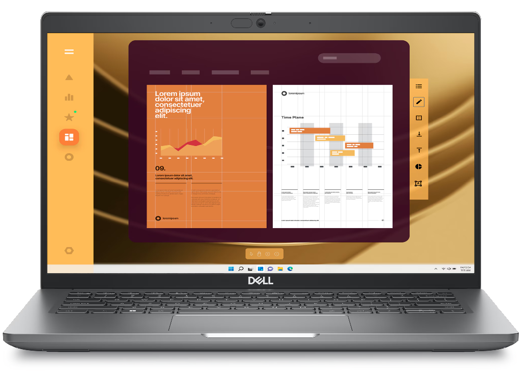 DELL Latitude 5450 Gray, 14.0'' FHD IPS AG 25 250 Nits Intel Core Ultra 5 135U 16GB 2X8GB DDR5 M2 512GB Pcie GEN4 Nvme Intel Iris Xe Graphics Intel WIFI6E 2X2 AX211BT52 RJ45 Backlit Kb Fp