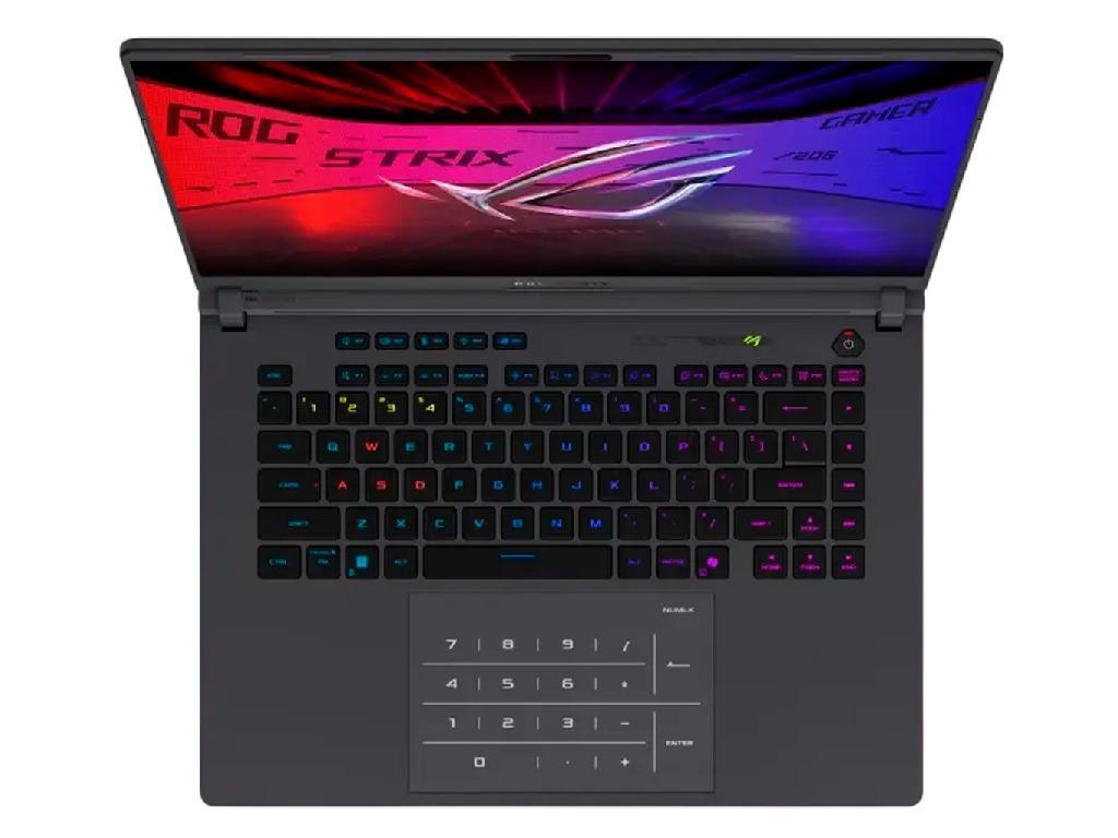 NB ASUS 16.0" ROG Strix 16 G615LR Gray (Core Ultra 9 275HX 32Gb 1Tb) 16.0" 2.5K (2560x1600) 240Hz Non-glare, Intel Core Ultra 9 275HX (24x Core, 8x 5.4GHz, 16x 4.6GHz, 40Mb), 32Gb (1x 32Gb) DDR5-5600, 1Tb PCIE, GeForce RTX 5070 Ti 12Gb, HDMI, 2.5Gbit Ethernet, 802.11be, 2x TB5, 3x USB-A, IR FHD Webcam, No OS, 90Wh Battery, Illuminated RGB Keyboard, 2.65kg, Eclipse Gray - миниатюра 5
