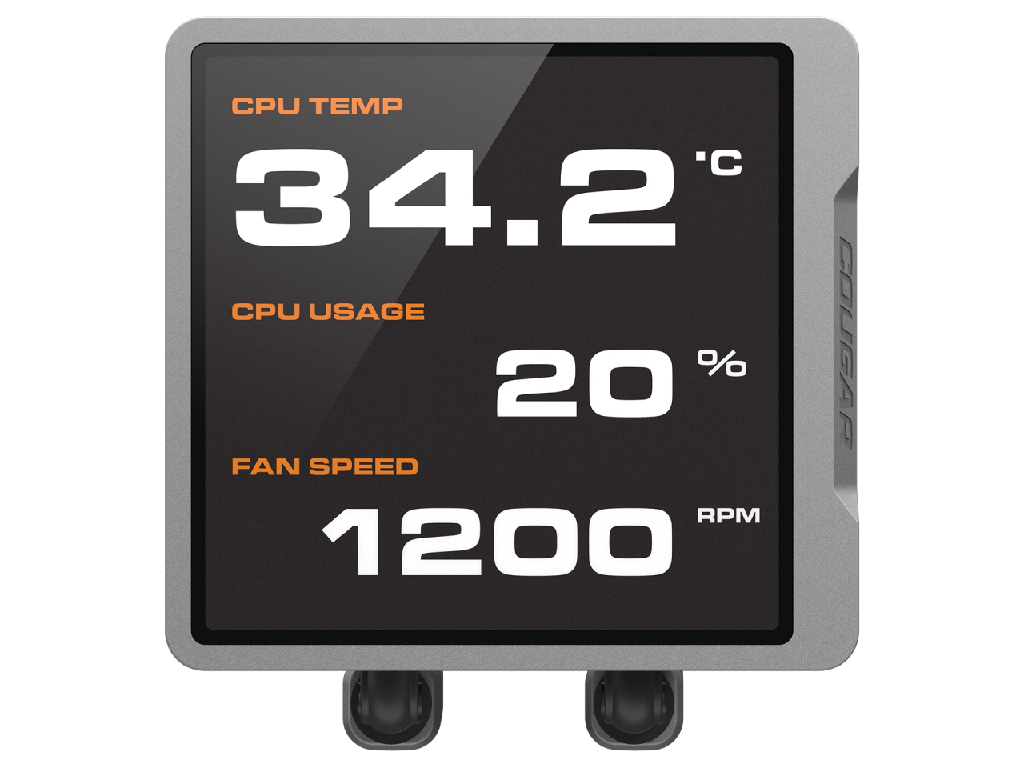 AIO Liquid Cooling Cougar "Poseidon Vistek PRO ARG Argb 360 3F38 Dba 782 CFM3X120MMARGBDISPLAY 395 2170G Black Httpscougargamingcomproductscoolingposeidonvistekproargb - миниатюра 4