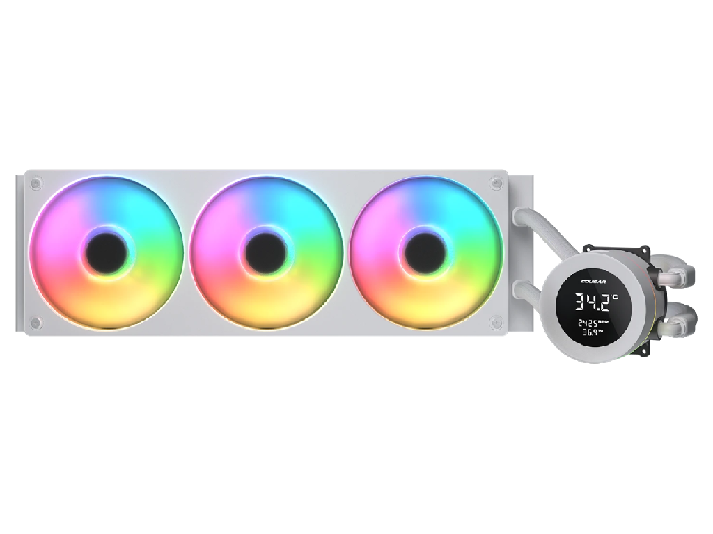 AIO Liquid Cooling Cougar "Poseidon Vistek ARGB 36 360 White 3F38 Dba 782 CFM2X120MMARGB2240G White Dimensiune Ventilatoare 120 Mm Numarul De Ventilatoare Incluse 3 Conector Pentru Ventilator - миниатюра 2