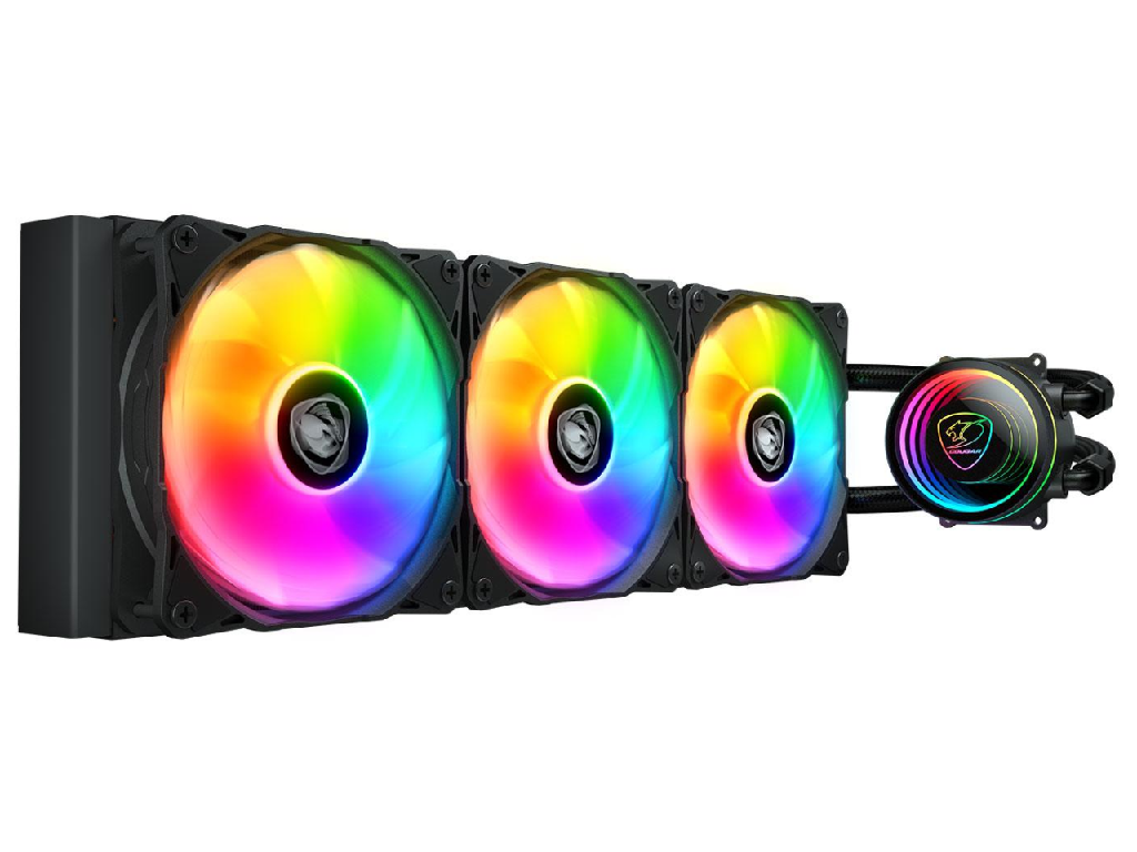 AIO Liquid Cooling Cougar "Poseidon Elite ARGB 360" (%3F33.5 dB(A), 62.53 CFM,3x120mm,ARGB,2200g) Black