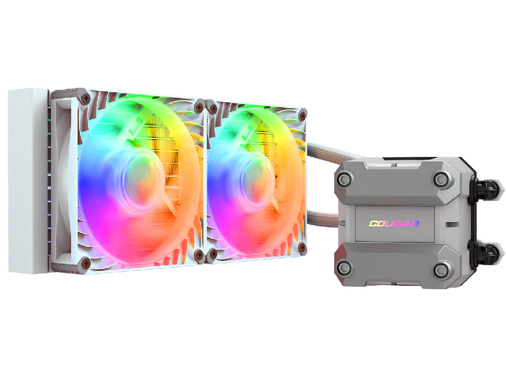 AIO Liquid Cooling Cougar "Poseidon Vistek ARGB 24 240 3F38 Dba 782 CFM2X120MMARGB1800G White - миниатюра 2