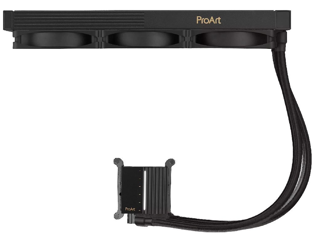 AIO Liquid Cooling Asus "ProArt LC 360" ( 39., 395DBA 3X120MM 03000RPM 6899CFM Pn 90RC0120M0UAY0 Model Proart Lc 360 Water Block Water Block Dimention 78 X 78 X 49 Mm I Block Material CPU) - миниатюра 2