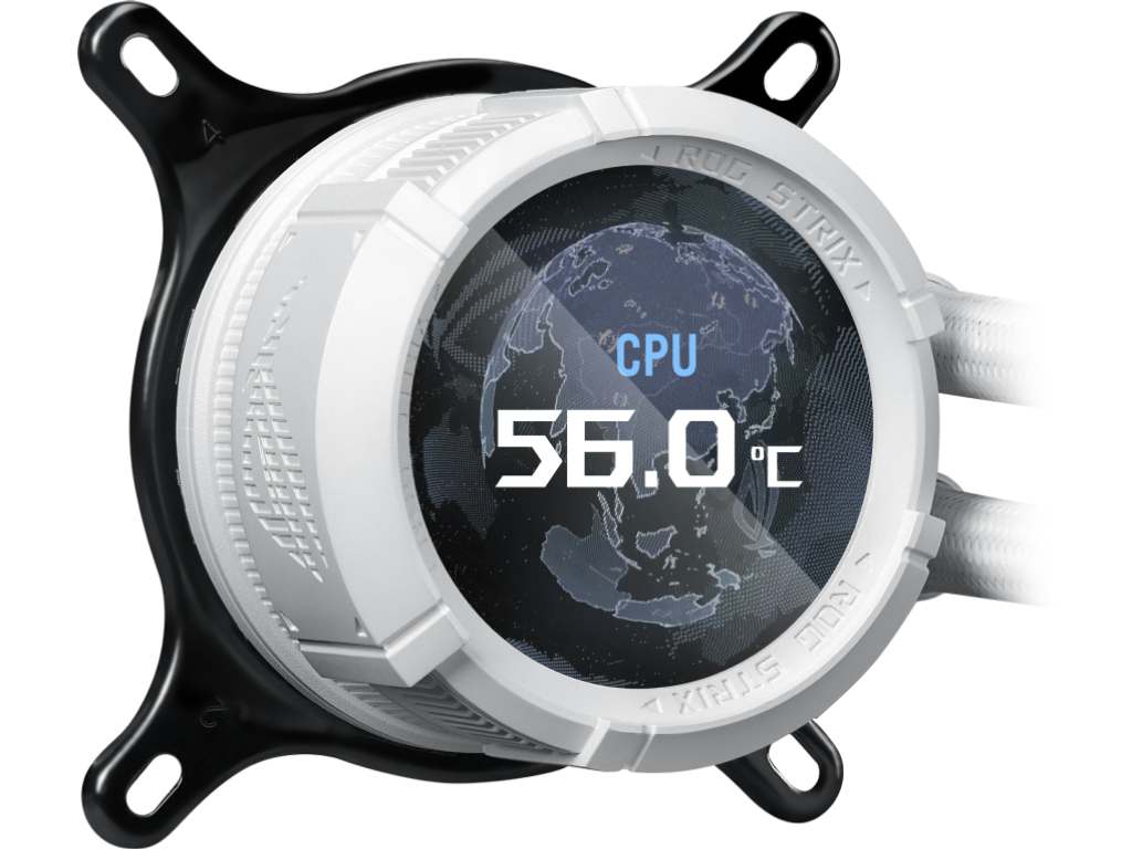 ASUS ROG STRIX LC III 360 ARGB LCD White All-In-One CPU Liquid Cooler with LCD Display, Intel LGA 1851 - миниатюра 3