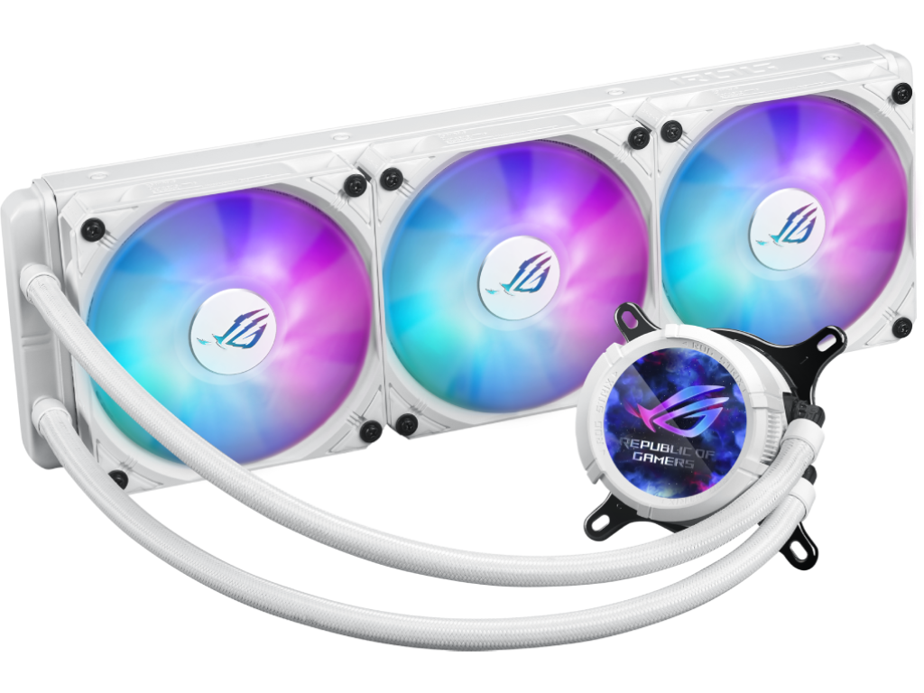 ASUS ROG STRIX LC III 360 ARGB LCD White All-In-One CPU Liquid Cooler with LCD Display, Intel LGA 1851 - миниатюра 2