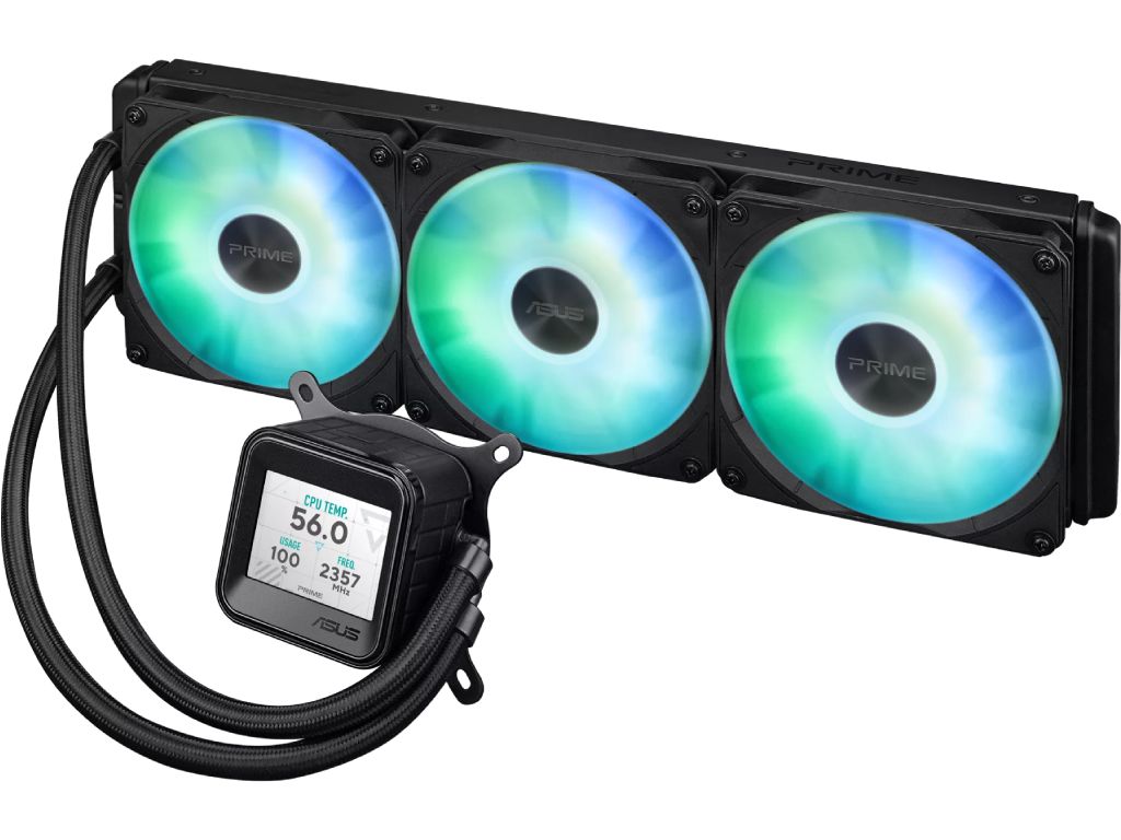 AIO Liquid Cooling Asus "PRIME LC 360 ARGB LCD&quo 365DBA 3X120MM Argb 8003600RPM 7722CFM Dimensiune Ventilatoare 120 Mm Numarul De Ventilatoare Incluse 3 Efecte De Iluminare Tip Led Argb Vit - миниатюра 5