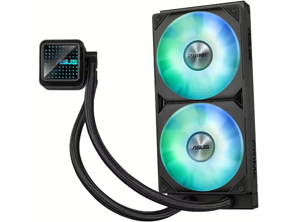 AIO Liquid Cooling Asus "PRIME LC 240 ARGB" ( 34dBA, 2x120mm, ARGB, 600-2200RPM, 75,7CFM) Dimensiune ventilatoare 120 mm Numarul de ventilatoare incluse 2 Efecte de iluminare / tip LED ARGB Viteza maxima a ventilatorului 2200 rpm Nivel zgomot 34 dBA - миниатюра 2