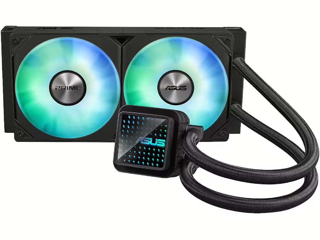 AIO Liquid Cooling Asus "PRIME LC 240 ARGB" ( 34dBA, 2x120mm, ARGB, 600-2200RPM, 75,7CFM) Dimensiune ventilatoare 120 mm Numarul de ventilatoare incluse 2 Efecte de iluminare / tip LED ARGB Viteza maxima a ventilatorului 2200 rpm Nivel zgomot 34 dBA