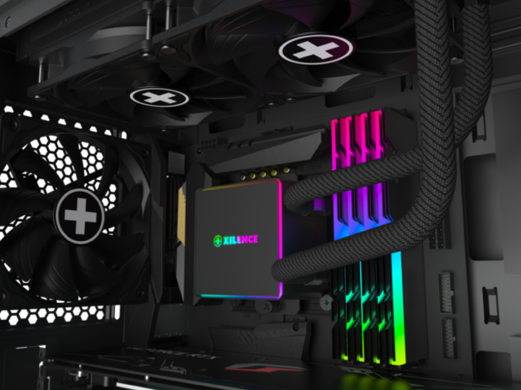 XILENCE Liquid Cooler (XC982) "LiQuRizer 240 PRO&q Performance A Socket 17002066201111511150115511561200 AM5AM4 Up To 300W 2X Fdb Black Wing Fans 120X120X25MM Pwm Fans 5001500RPM 220 - миниатюра 9