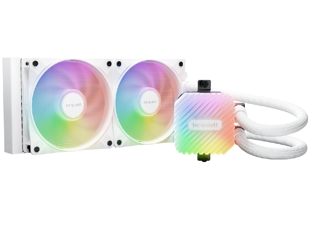 AIO Liquid Cooling be quiet! "Light Loop 240mm&quo White 154349DB 2X120MM Argb Fans Pwm 2100RPM Argb Block Argbpwmhub 1200G