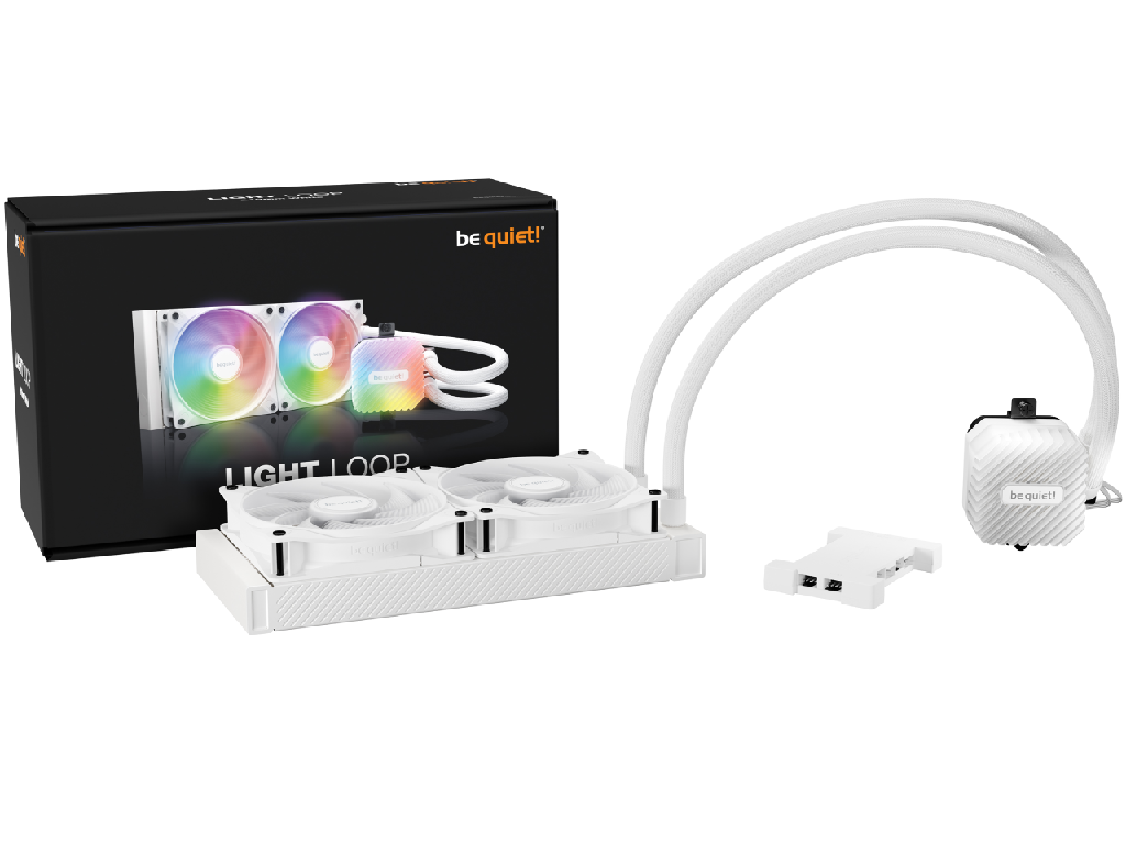 AIO Liquid Cooling be quiet! "Light Loop 240mm&quo White 154349DB 2X120MM Argb Fans Pwm 2100RPM Argb Block Argbpwmhub 1200G - миниатюра 5