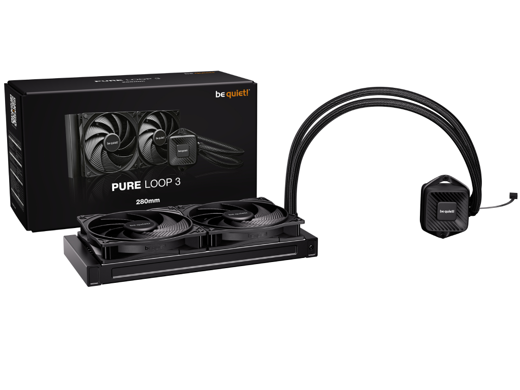 AIO Liquid Cooling be quiet! "Pure Loop 3 280mm&qu 154366DB 2X140MM Pwm 1800RPM 722 Cfm PUMP5500RPM 1064G Dimensiune Ventilatoare 140 Mm Numarul De Ventilatoare Incluse 2 Conector Pentru Ve