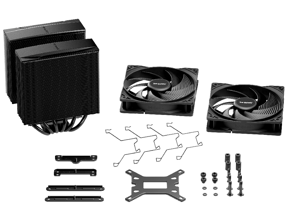 Ac Be Quiet Pure Rock Pro 3 Black 14348DBA 2000RPM 596 Cfm 2X120MM Pwm 250W 6X6MM 1070G 1851 1700 1200 1150 1151 1155 AM5 AM4 Model Pure Rock Pro 3 Black Tdp W 250 Colo - миниатюра 4