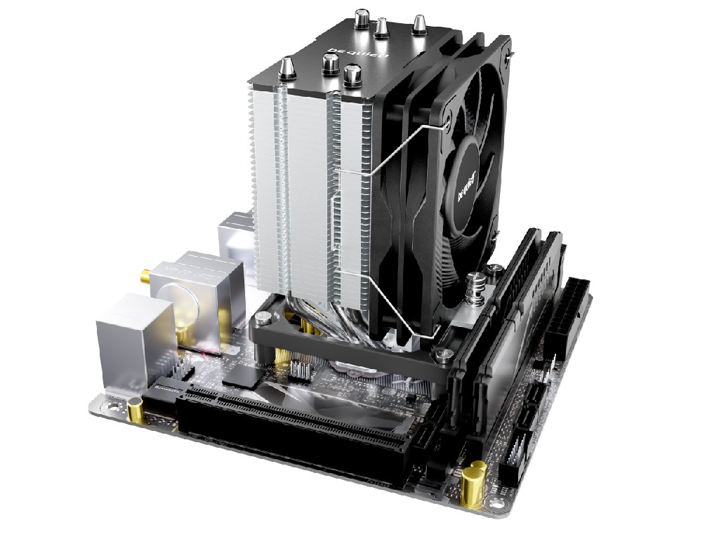 AC be quiet! "Pure Rock Slim 3" (12.4-24.8dBA, 1700RPM, 100mm, PWM, 130W, 3x6mm, 619g.) Silver - миниатюра 4