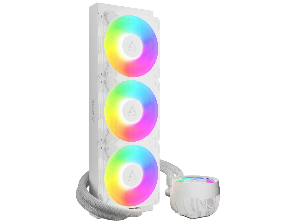 Arctic Liquid Freezer III Pro 360 A-RGB White Multi Compatible All-In-One CPU Water Cooler, Intel 1851/1700 AMD AM5/AM4, VRM Fan A-RGB 400–2500rpm, Pump 800–2800rpm, 3x120mm P12 Pro A-RGB Fan 600–3000rpm, Airflow 77 cfm/131 m3/h, FDB, ACFRE00188A - миниатюра 2