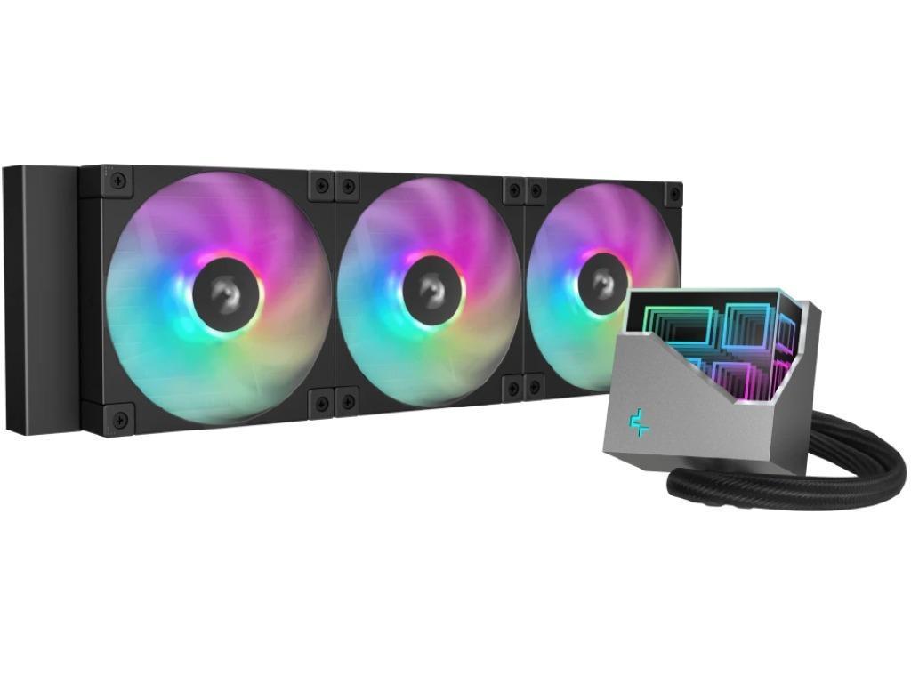AIO Liquid Cooling Deepcool "LT360 ARGB" ( 38, 3871DBA 6002400RPM 7204CFM 3X120MM Argb 1856G Inte LGA17001200115111501155 Amd AM5AM4 Net Weight 1856 G Radiator Dimensions 4023F1203F)