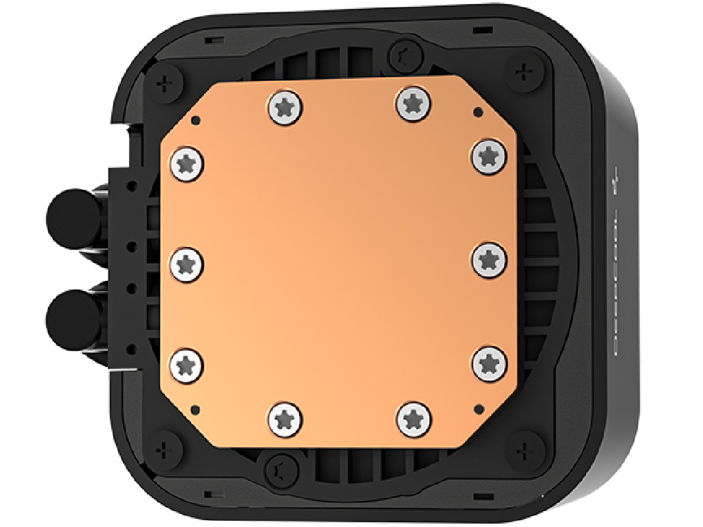 DEEPCOOL Liquid Cooler ”LQ240”, 240mm radiator, Anti-Leak Technology, LGA1851/1700/1200/115x AM5/AM4, up to 280W, 2x 120mm ARGB FD12 fans 600~2400rpm, 38.71dBA, 72.04CFM, 4-pin PWM, Hydro Bearing, 5 PRO Pump 3400rpm, Segment LCD Screen ERA, ARGB Halo on Rotatable magnetic pump head, Black - миниатюра 2