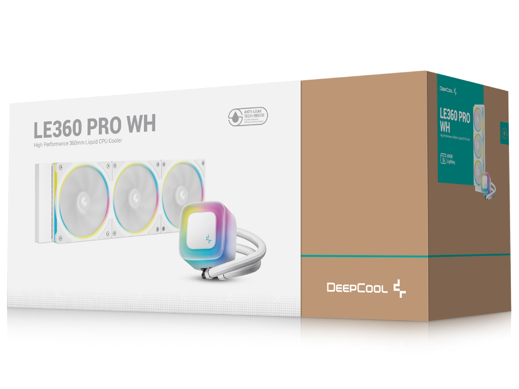 AIO Liquid Cooling Deepcool "LE360 PRO WH" ( 36.07dBA, 400-2400RPM, 66.23CFM, 3x120mm, 2500-3400RPM, ARGB, 1817g.) White Dimensiune ventilatoare 120 mm Numarul de ventilatoare incluse 3 Conector pentru ventilator 3 pini, 4 pini Efecte de iluminare / tip LED ARGB Viteza maxima a ventilatorului 2400 rpm Nivel zgomot 36 dBA - миниатюра 6