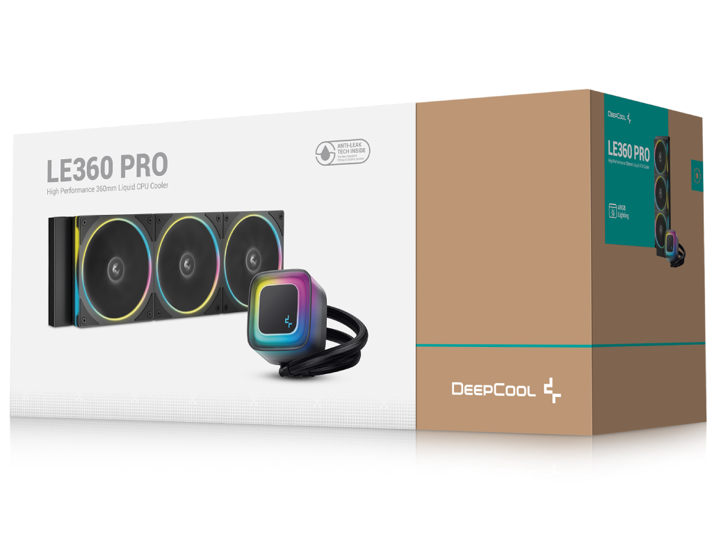 AIO Liquid Cooling Deepcool "LE360 PRO" ( 36., 3607DBA 4002400RPM 6623CFM 3X120MM 25003400RPM Argb 1817G Black Dimensiune Ventilatoare 120 Mm Numarul De Ventilatoare Incluse 3 Conector Pentru V) - миниатюра 6