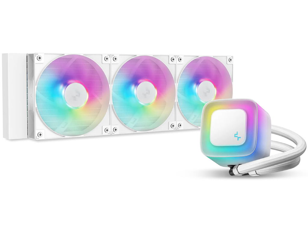 DEEPCOOL Liquid Cooler ”LE360 WH V2”, 360mm radiator, A Antileak Technology LGA185117001200115X AM5AM4 Up To 280W 3X120MM Hydro Bearing Argb Pwm Fans Frosted Argb Pump Head Fans 5002100RPM