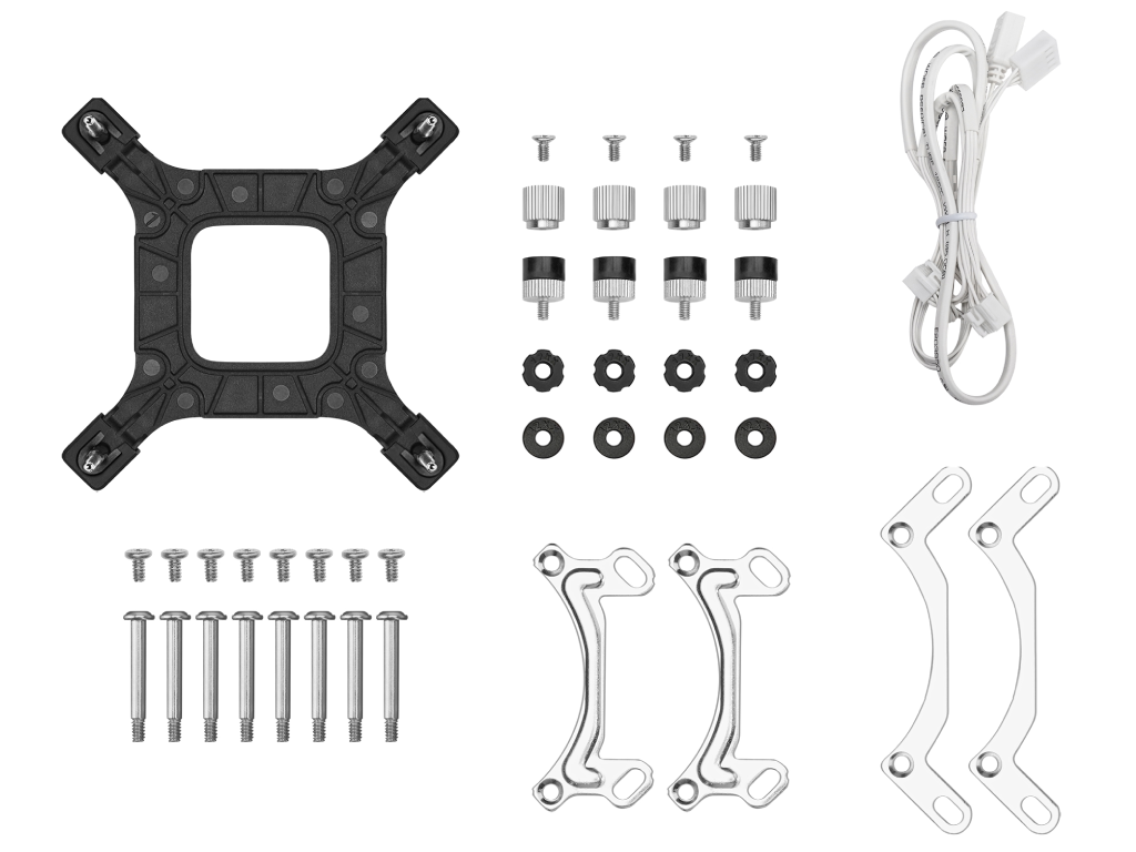 AIO Liquid Cooling Deepcool "LE240 PRO WH" ( 36.07dBA, 400-2400RPM, 66.23CFM, 2x120mm, 2500-3400 RPM, ARGB, 1347g.) White - миниатюра 5