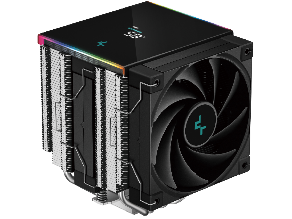AC Deepcool "AK620 Digital SE" (%3F28 dB, 500-1850RPM, 68.99 CFM, 2x120mm, ARGB, 260W, 6/6mm, 1486g.)