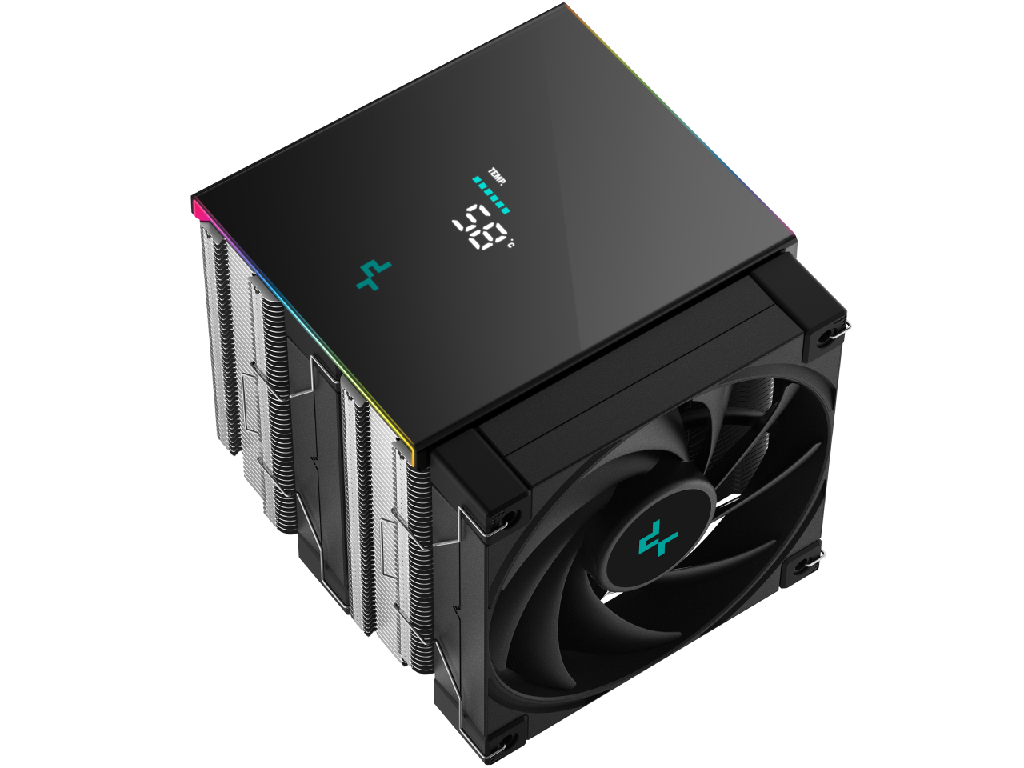 AC Deepcool "AK620 Digital SE" (%3F28 dB, 500-1850RPM, 68.99 CFM, 2x120mm, ARGB, 260W, 6/6mm, 1486g.) - миниатюра 3