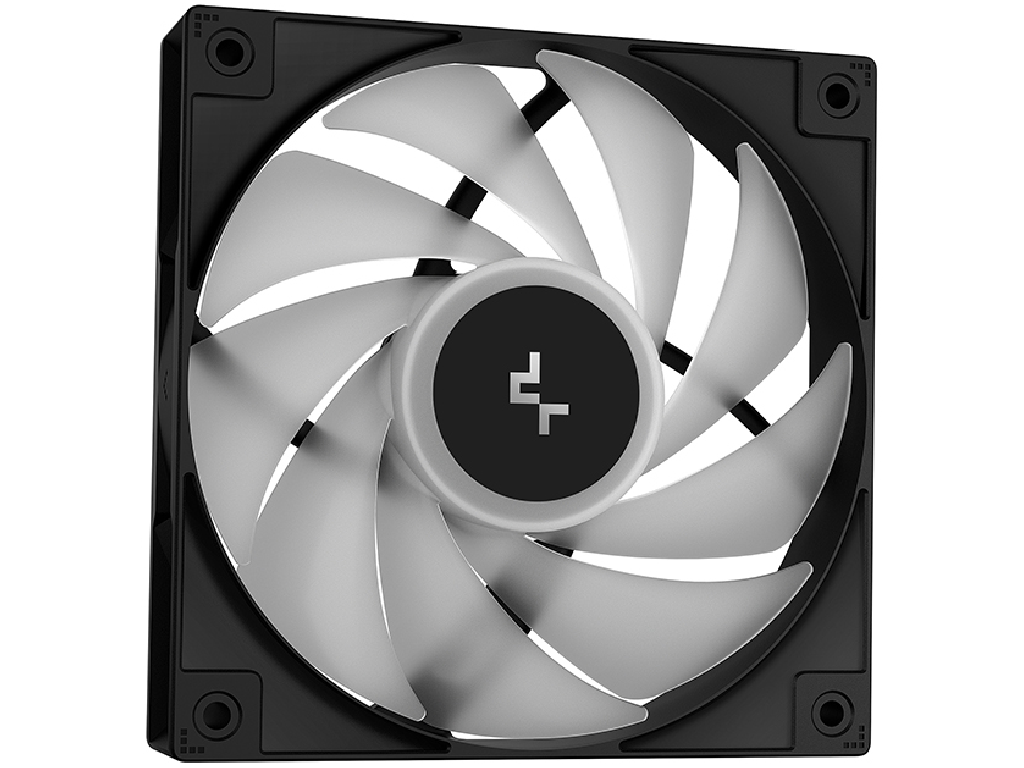 DEEPCOOL Liquid Cooler ”LE240 V2”, 240mm radiator, Anti-Leak Technology, LGA1851/1700/1200/115x AM5/AM4, up to 250W, 2x120mm Hydro Bearing ARGB PWM fans, Frosted ARGB pump head, Fans 500~2100rpm, 31.6dBA, 75.89CFM, 4pin PWM, Pump 2500~3400rpm, 4-pin PWM, 17.8dBA, Copper base, Black - миниатюра 4
