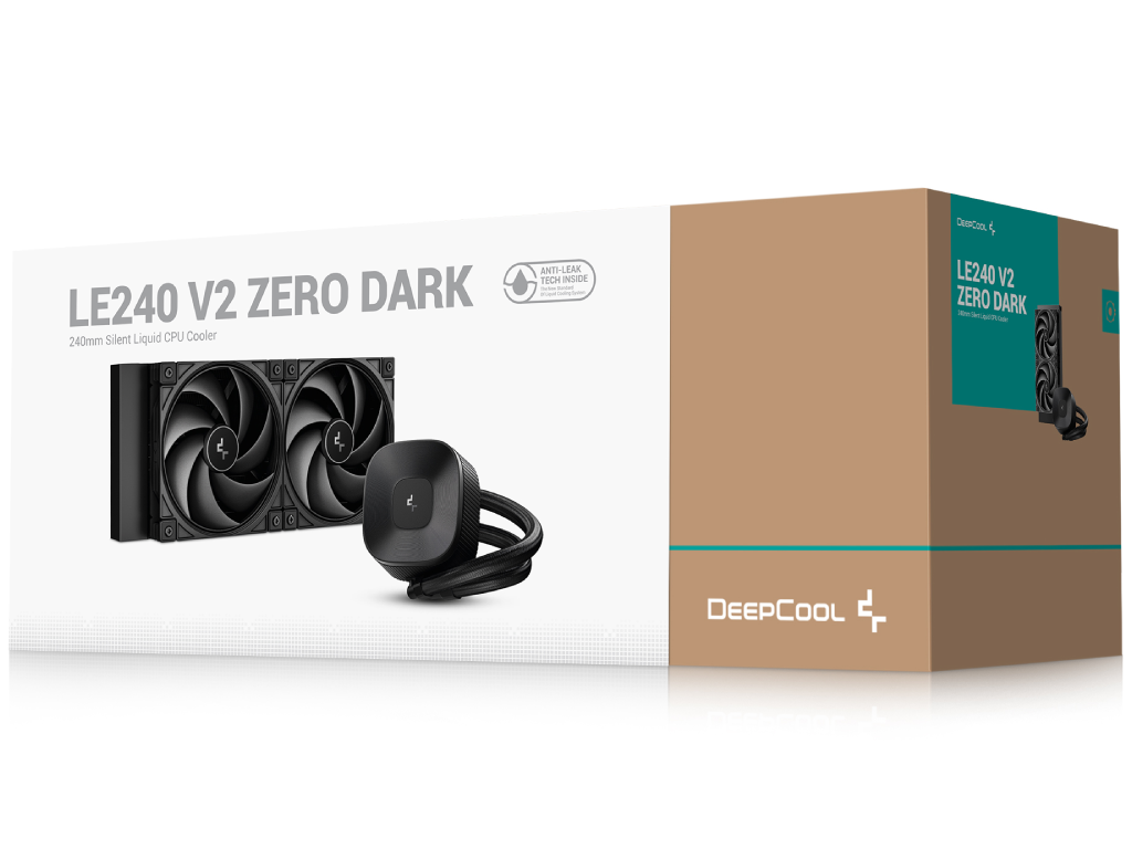 AIO Liquid Cooling Deepcool "LE240 V2 ZERO DARK&qu 2496DBA 5001600RPM 4834CFM 2X120MM 25003400 Rpm Argb 1266G Black Dimensiune Ventilatoare 120 Mm Numarul De Ventilatoare Incluse 2 Conecto - миниатюра 6