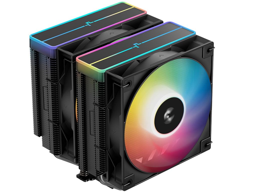 DEEPCOOL Cooler ”AG620 BK ARGB V2”, Intel Socket LGA185 LGA185117001200115X Amd AM5AM4 Up To 260W Dualtower 2X Argb Pwm Fans 120X120X25MM 3001950 RPM10 294 Dba 6788 Cfm 4PIN Pwm Core