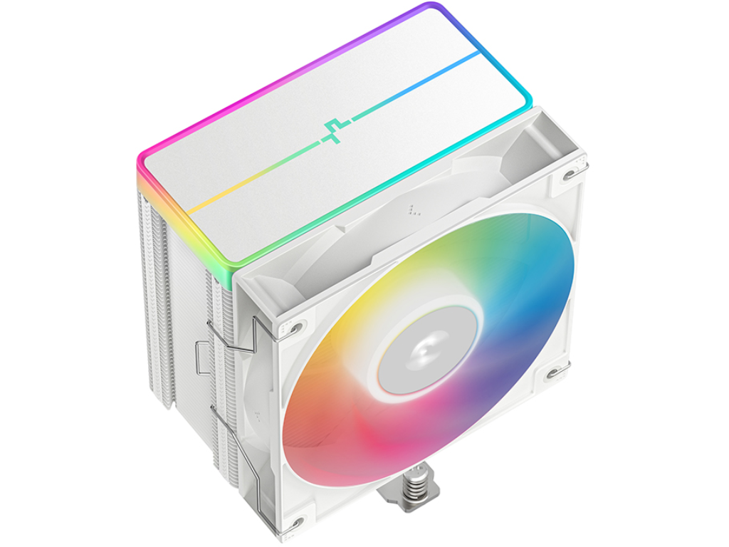 DEEPCOOL Cooler ”AG500 WH ARGB V2”, Intel Socket Intel LGA1851/1700/1200/115x AMD AM5/AM4, up to 240W, 1x ARGB PWM fan 120x120x25mm, 300~1950 RPM±10%, 29.4 dB(A), 67.88 CFM, 4-pin PWM, Hydro Bearing, ARGB top cover translucent logo design, 5x 6mm Cooper heatpipes, White - миниатюра 3