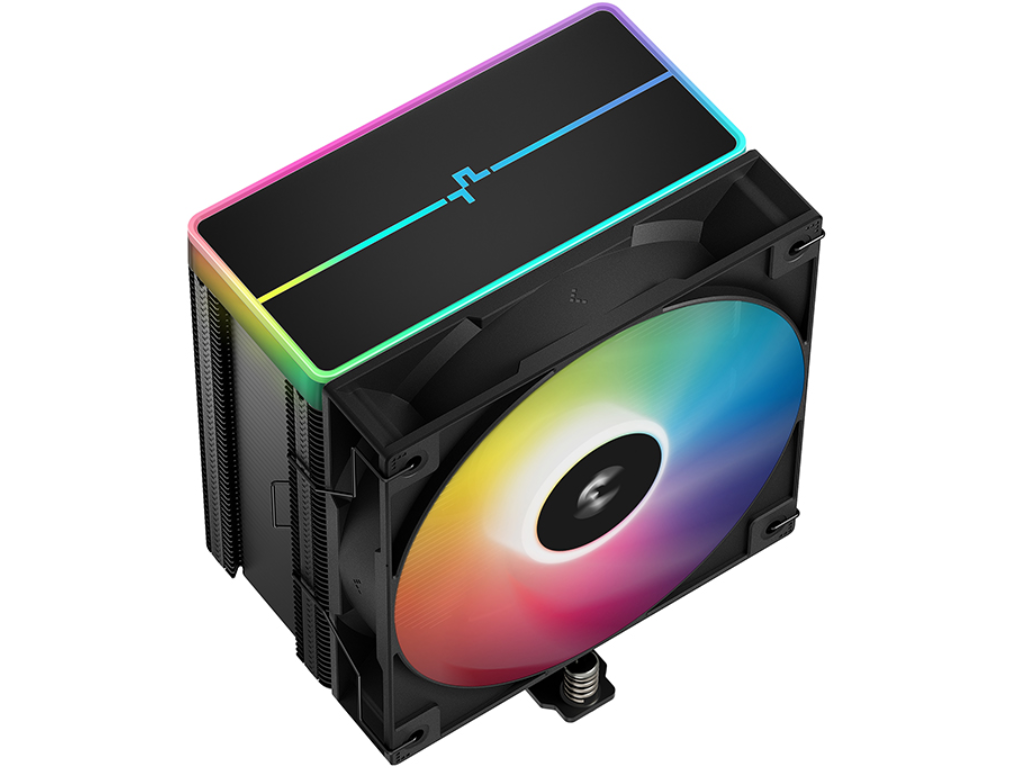 DEEPCOOL Cooler ”AG500 BK ARGB V2”, Intel Socket Intel LGA1851/1700/1200/115x AMD AM5/AM4, up to 240W, 1x ARGB PWM fan 120x120x25mm, 300~1950 RPM±10%, 29.4 dB(A), 67.88 CFM, 4-pin PWM, Hydro Bearing, ARGB top cover translucent logo design, 5x 6mm Cooper heatpipes, Black - миниатюра 3