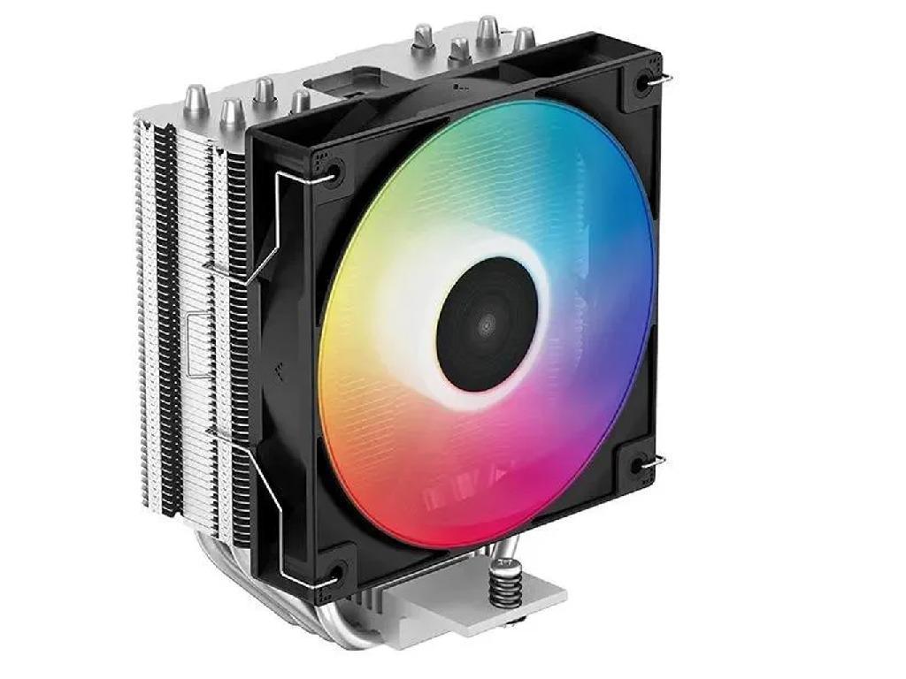 DEEPCOOL Cooler "AG400 LED", Gammaxx Series, Intel Socket LGA1700/1200/1151/1150/1155 AMD AM5/AM4, up to 220W, 1x 6-Color LED fan 120x120x25mm, 500~2000 RPM±10%, 31.6 dB(A), 75.89 CFM, 4-pin PWM, Hydro Bearing, 4x 6mm Heatpipes direct contact - миниатюра 4